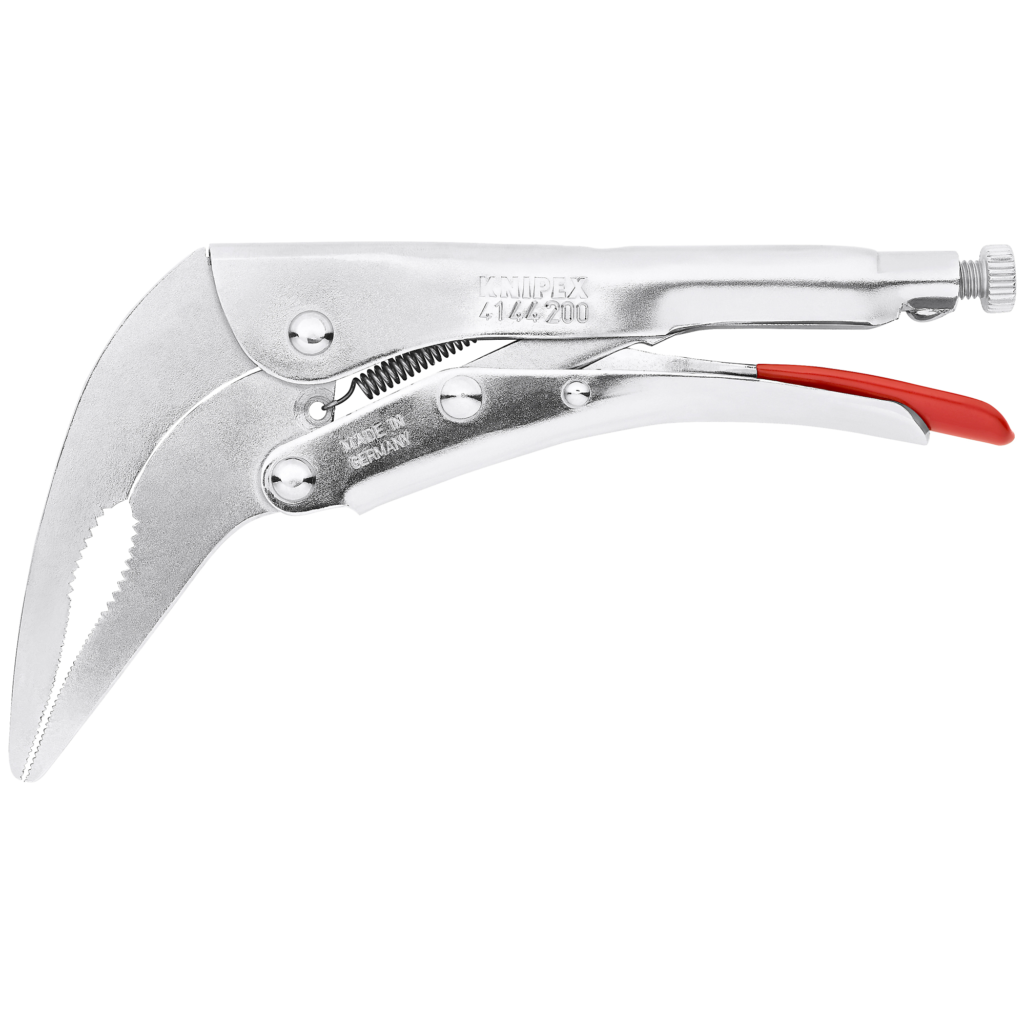 KNIPEX, Long Nose Grip Pliers, Serrated, 8in., Pieces (qty.) 1 Material Steel, Jaw Capacity 1.188 in, Model# 41 44 200